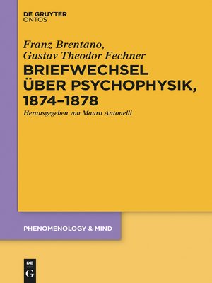 cover image of Briefwechsel über Psychophysik, 1874–1878
